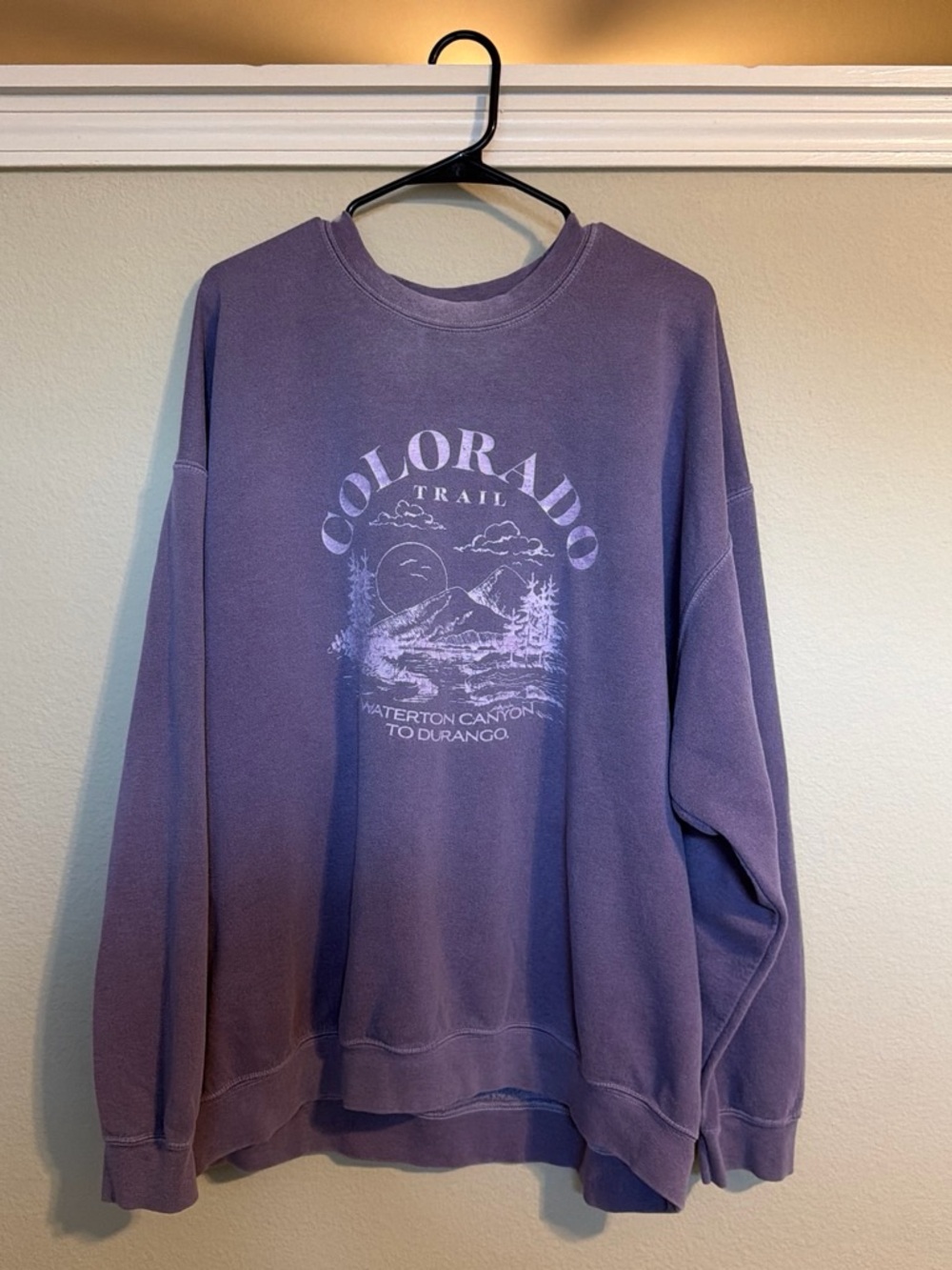 New Look Purple Colorado Trail Graphic Crewneck Sweatshirt